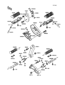 VN1500 Подножки