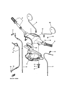 T80ED ｽﾃｱﾘﾝｸﾞﾊﾝﾄﾞﾙ. ｹｰﾌﾞﾙ