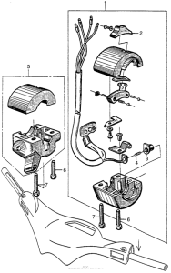 CM91 Horn button + turn signal switch