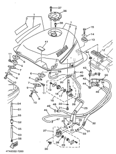 TDM850 Топливный бак