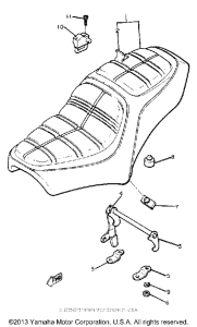 XJ650G Сиденье