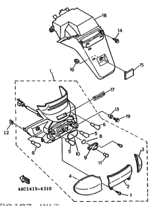 XC125TR Taillight unit ass`y