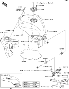 ZX1000 Топливный бак