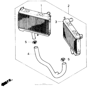 GL1500 Radiator set 90