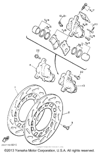 XVZ13DE Передний суппорт