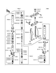 KX125 Передняя вилка
