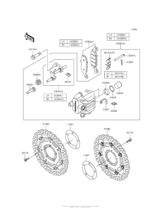 EX650 Передний тормоз