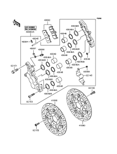 ZR400 Передний тормоз