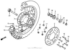 XR350R Переднее колесо