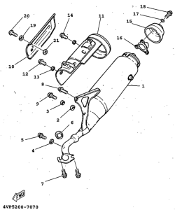 YW100 Выхлопная система