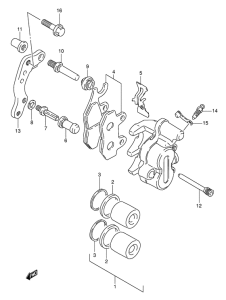 DR350 Передний суппорт