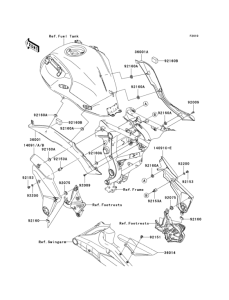 KLE650 Боковые обтекатели