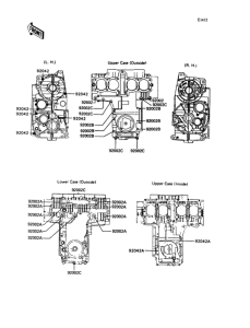 ZX400 Болты крепления картера