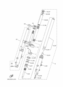 XP500A Вилка передней оси