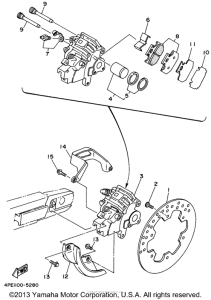 YZ125H1 Задний суппорт