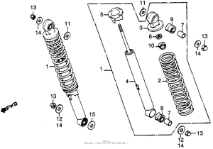 CB125S Задние амортизаторы