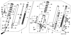GL1800 (ABS) Вилка передней оси