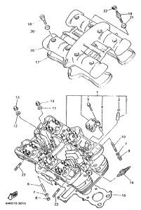 XJ600S Головка цилиндров