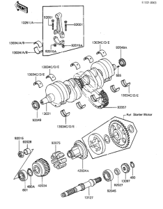 KZ1100 Crankshaft / secondary shaft