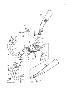 XJR1300 Выхлопная система