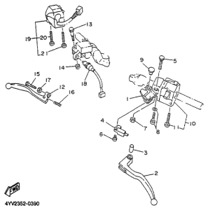 TZR50 Handle switch. lever