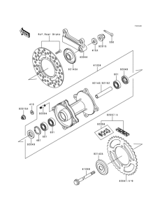  Задняя ступица колеса