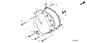 GL1800 (ABS) Сцепление cover