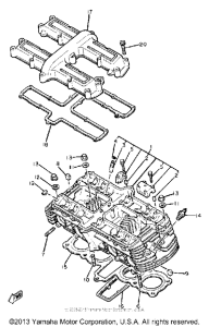 XJ650H Головка цилиндров