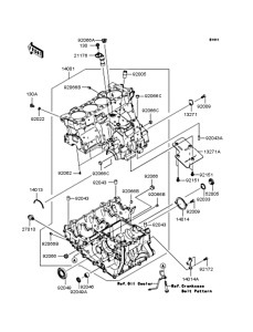 ZX1000 Картер двигателя