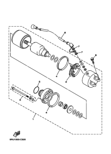 YP400 YP400V Стартерный мотор