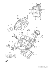 DR125 Головка цилиндров