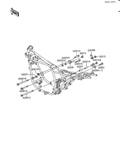 KZ1100 Рама ,крепежные детали