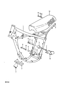 RM125 Frame - seat