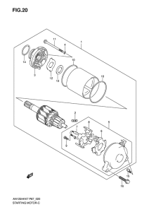 AN125 Стартерный мотор