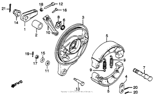 CB750 Задний тормоз