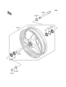 ZX1200 Переднее колесо