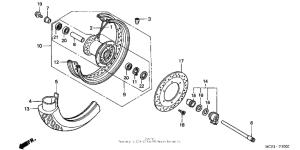 VT750DC Переднее колесо