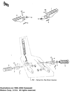 KL250 Подножки