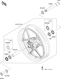 ZX600 Переднее колесо