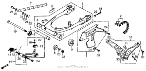XR500 Swingarm + chain guard