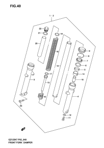 GZ125 Демпфер передней вилки