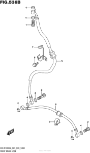 GSX-R1000 Front Brake Hose (Gsx-R1000L6 E28)