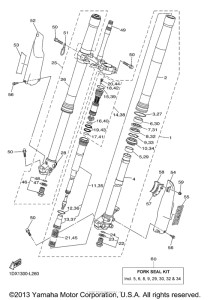 WR450FB Передняя вилка