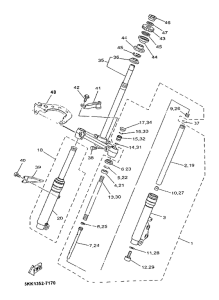 YN50R Передняя вилка