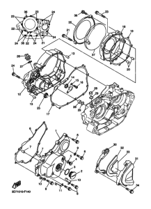 WR250R Crankcase cover ass`y  (v