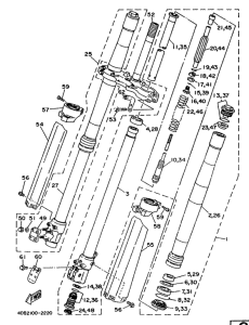 YZ250D Передняя вилка