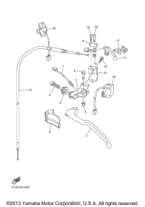 WR250FT Рулевые переключатели