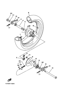 TZ125 Rear wheel complete assy