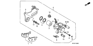 XL125V Задний суппорт