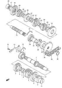 GS500 Трансмиссия